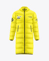 Men's Hooded Down Jacket Mockup - Front View