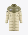 Men's Hooded Down Jacket Mockup - Front View