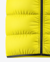 Men's Hooded Down Jacket Mockup - Front View