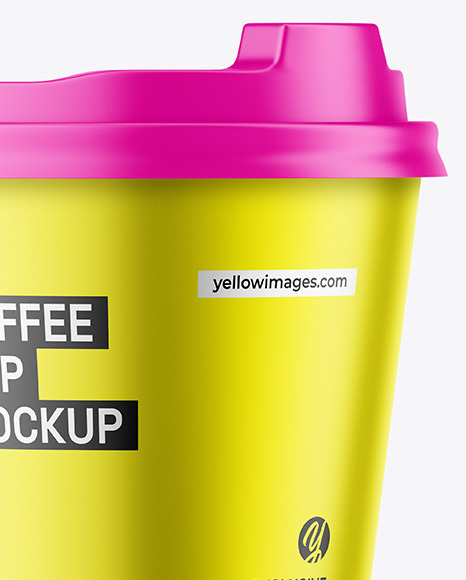 Matte Metallic Coffee Cup Mockup