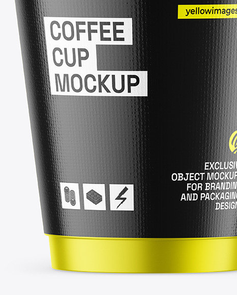 Matte Metallic Coffee Cup Mockup