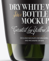 Green Glass Bottle With White Wine Mockup