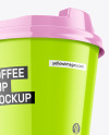 Glossy Coffee Cup Mockup