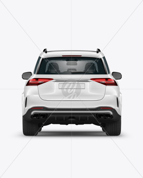 Luxury SUV Mockup - Back View