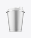 Matte Metallic Coffee Cup Mockup