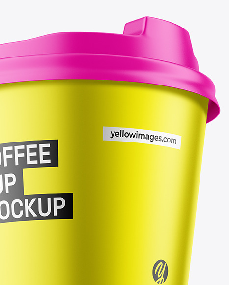 Matte Metallic Coffee Cup Mockup