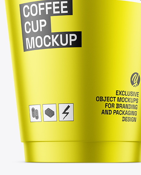 Matte Metallic Coffee Cup Mockup