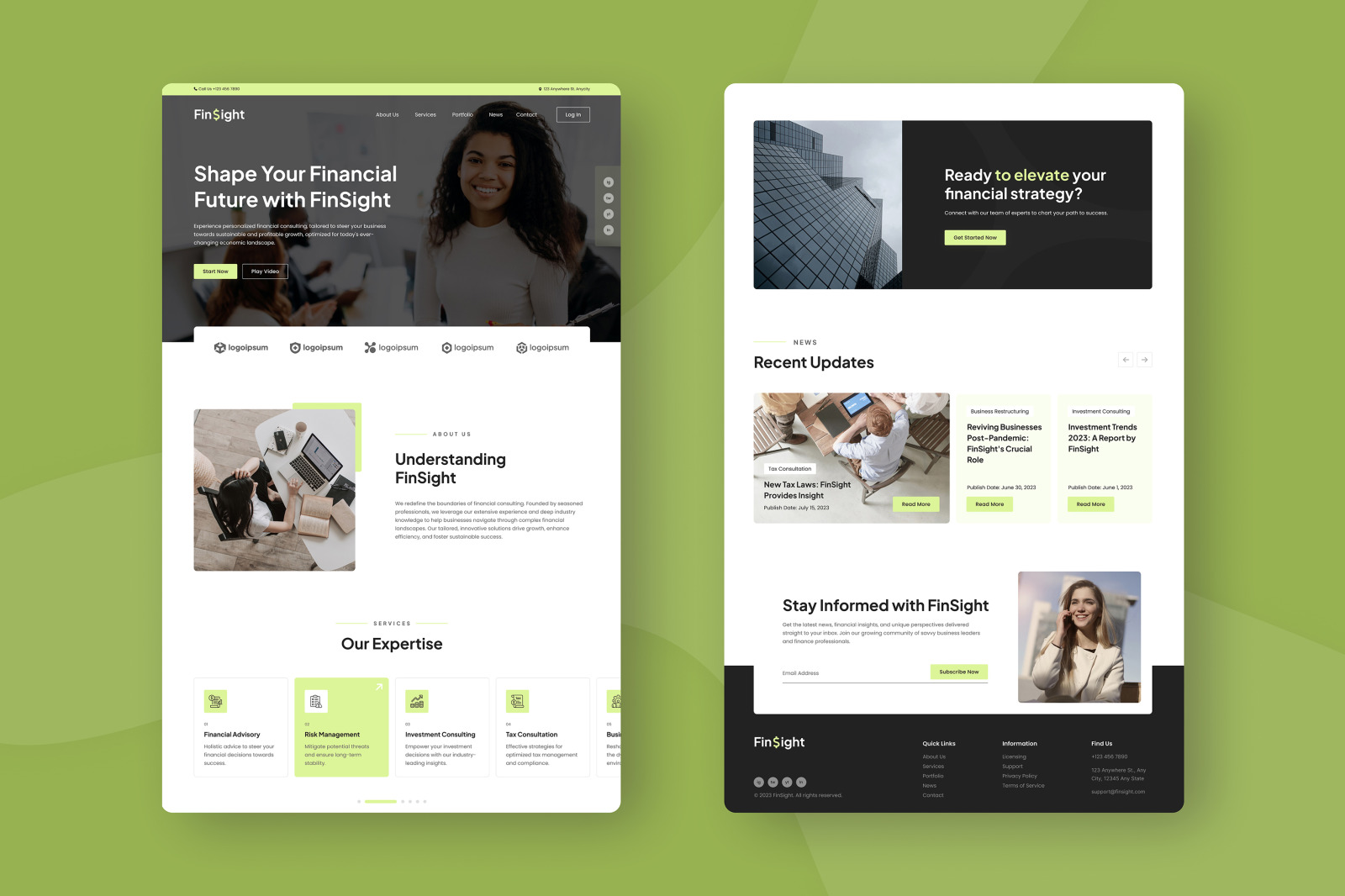 FinSights - Finance Consulting Landing Page FinSights - Finance Consulting Landing Page