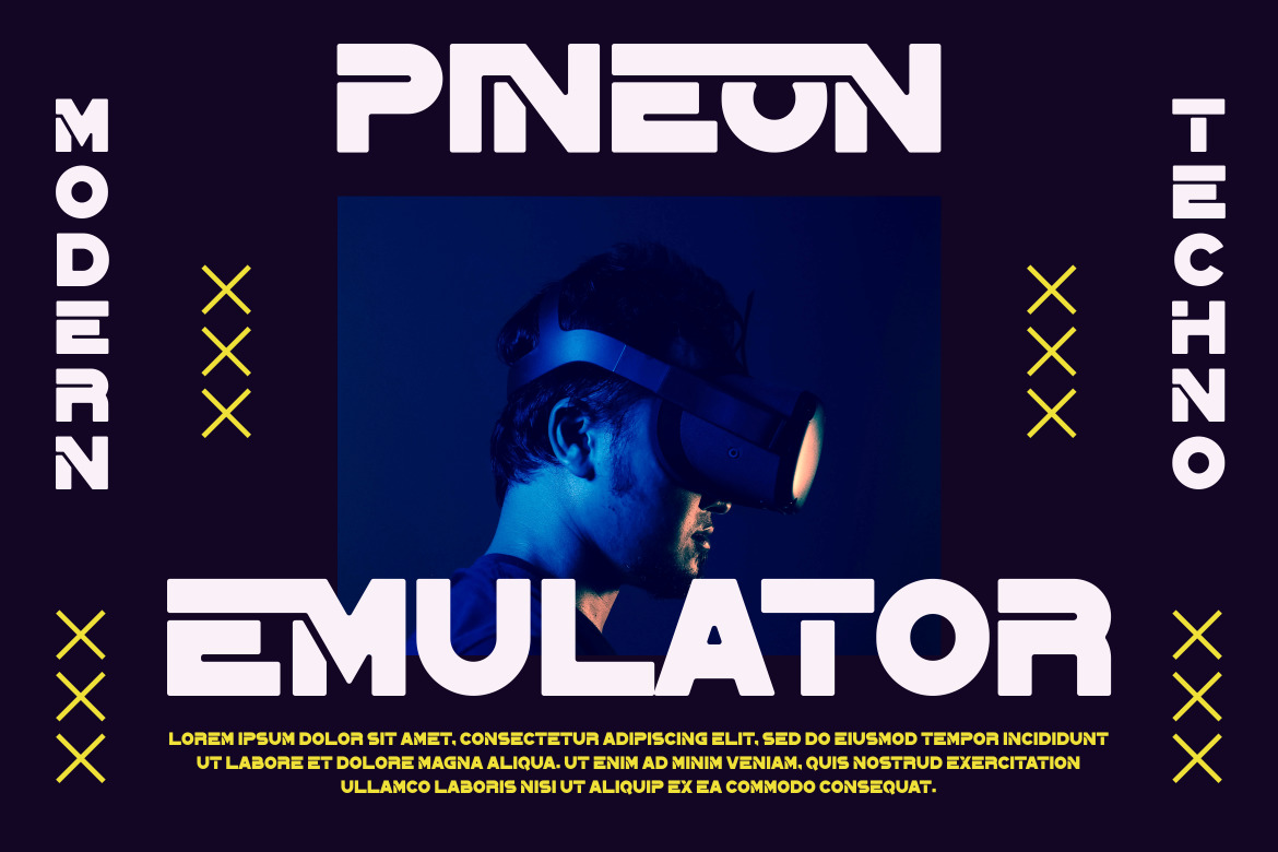 PINEON - MODERN TECHNO FONT