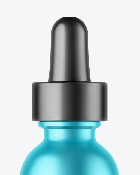 Matte Metallic Dropper Bottle Mockup