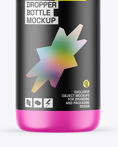 Matte Dropper Bottle Mockup