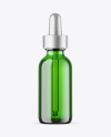 Green Glass Dropper Bottle Mockup