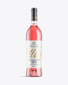 Clear Glass Bottle With Pink Wine Mockup