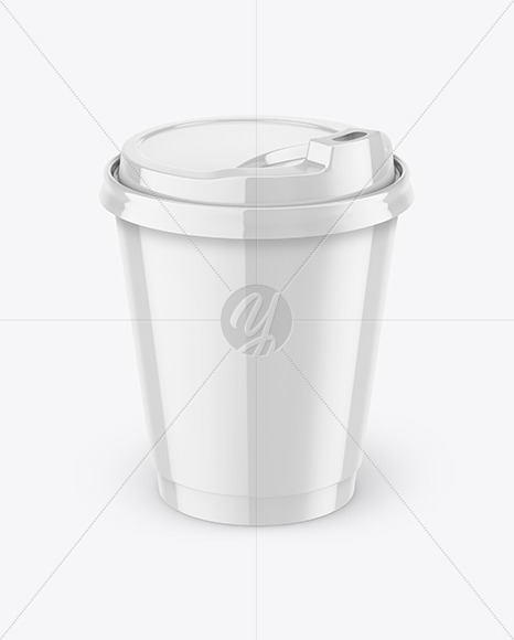 Glossy Coffee Cup Mockup