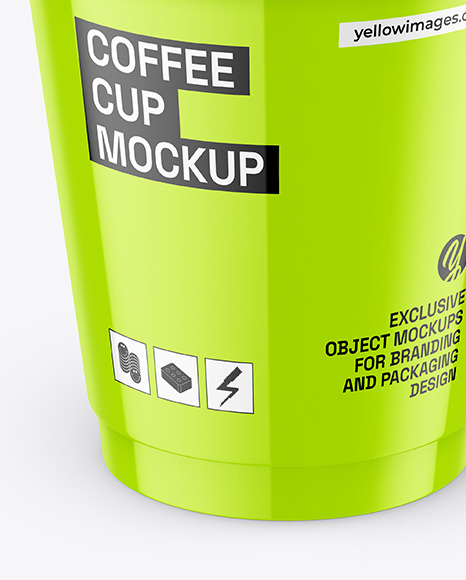 Glossy Coffee Cup Mockup