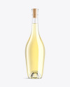 Clear Glass Bottle With White Wine Mockup