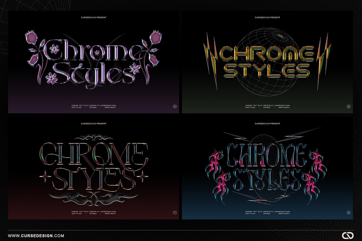 Chrome Styles Text Effects I 10 PSD Chrome Styles Text Effects I 10 PSD
