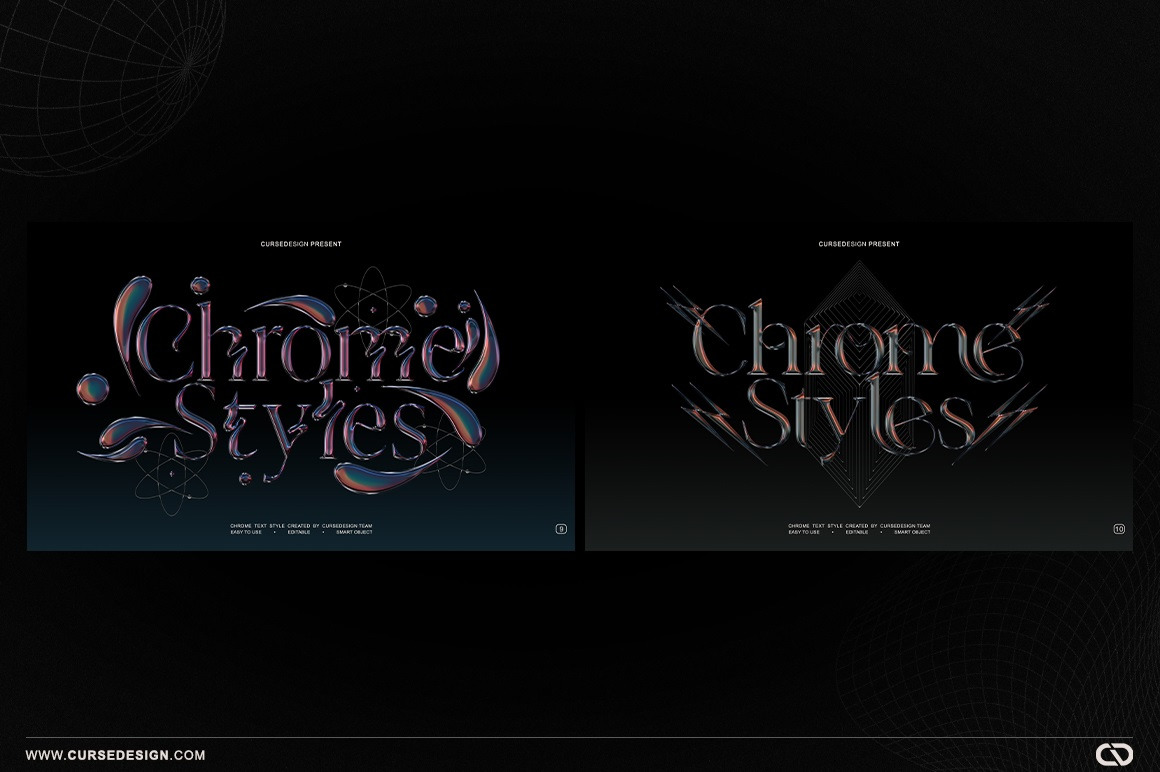 Chrome Styles Text Effects I 10 PSD Chrome Styles Text Effects I 10 PSD