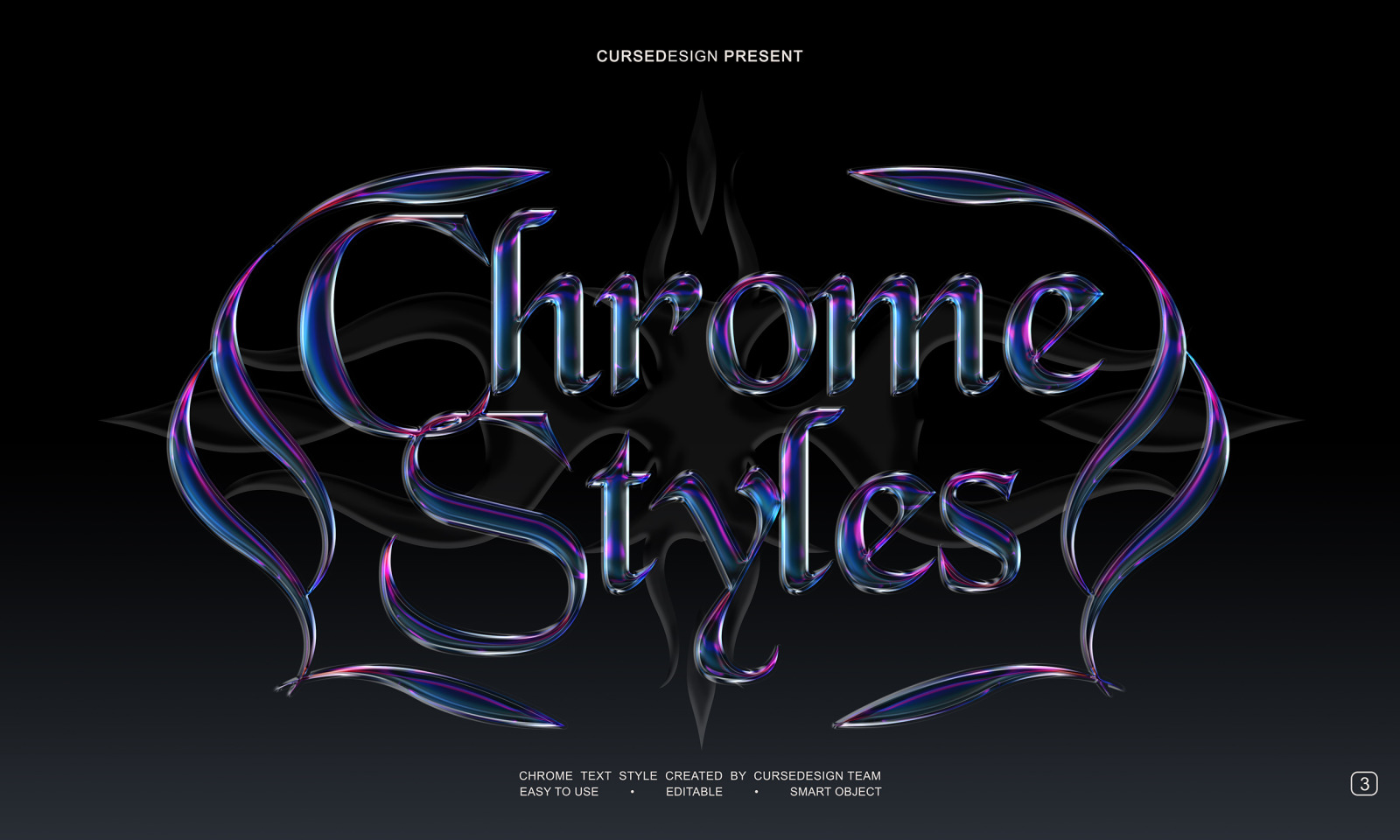 Chrome Styles Text Effects I 10 PSD