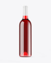 Clear Glass Red Wine Bottle Mockup