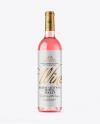 Clear Glass Pink Wine Bottle Mockup