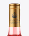 Clear Glass Pink Wine Bottle Mockup