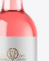 Clear Glass Pink Wine Bottle Mockup