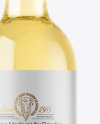 Clear Glass White Wine Bottle Mockup