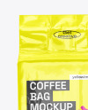 Glossy Coffee Bag Package Mockup