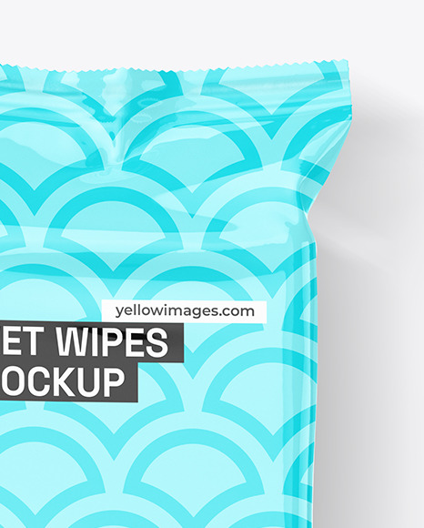 Glossy Wet Wipes Mockup
