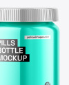 Glossy Metallic Pills Bottle Mockup