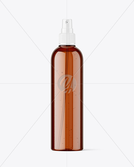 Amber Plastic Spray Bottle Mockup