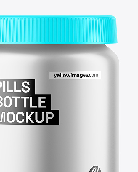 Matte Metallic Pills Bottle Mockup