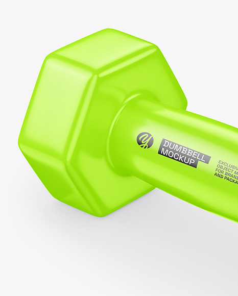 Glossy Dumbbell Mockup
