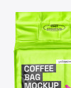 Matte Metallic Coffee Bag Package Mockup