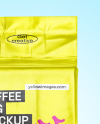 Matte Metallic Coffee Bag Package Mockup