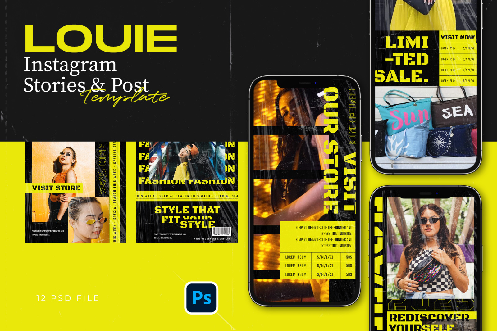 Hype Fashion Instagram Template - Louie Hype Fashion Instagram Template - Louie