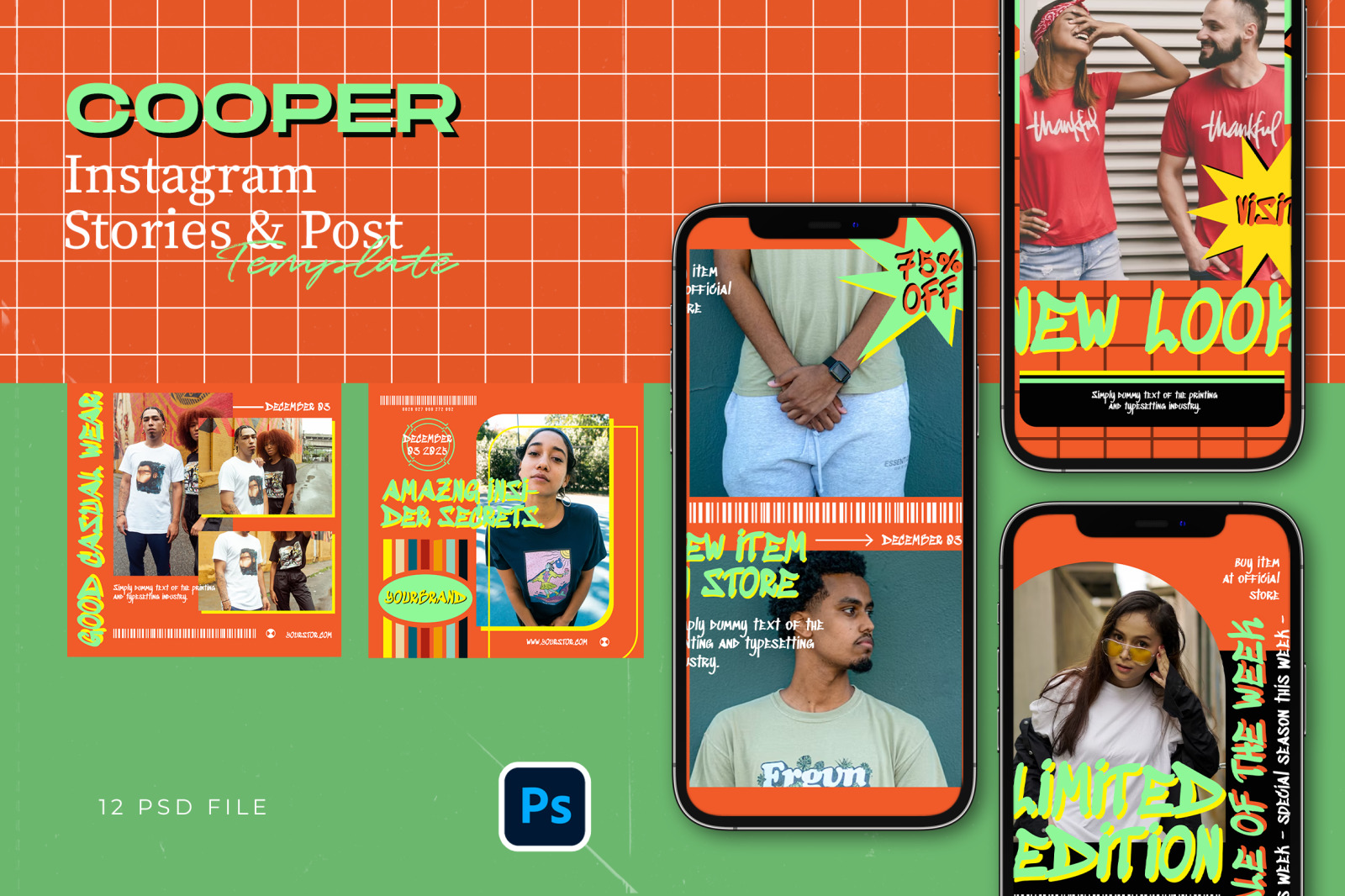 Retro 90s Instagram Template - Cooper