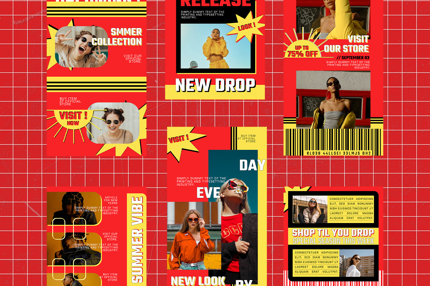Retro 90s Instagram Template - Staam Retro 90s Instagram Template - Staam