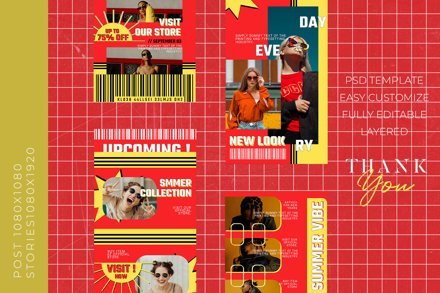 Retro 90s Instagram Template - Staam Retro 90s Instagram Template - Staam