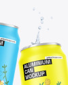 Two Cans W/ Matte Finish Mockup
