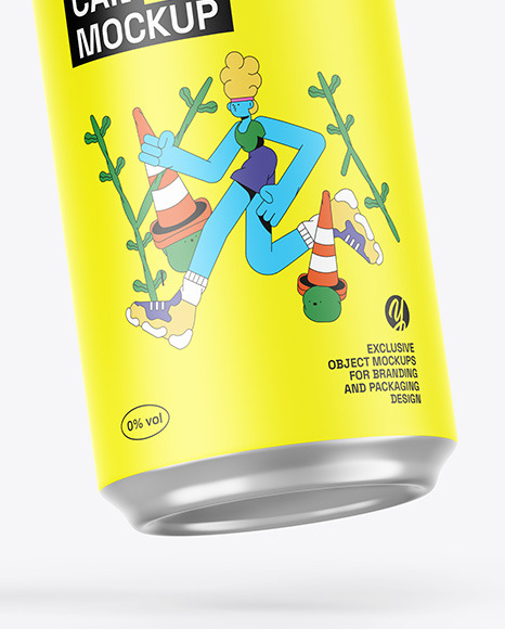 Two Cans W/ Matte Finish Mockup