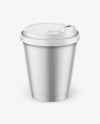 Matte Metallic Coffee Cup Mockup