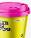 Matte Metallic Coffee Cup Mockup