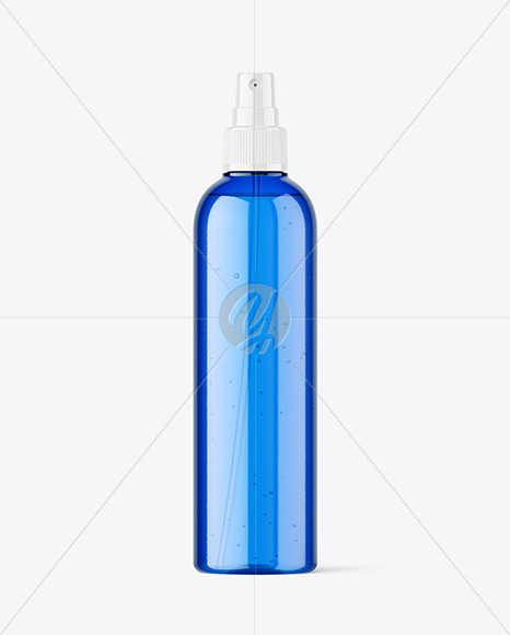 Blue Plastic Spray Bottle Mockup