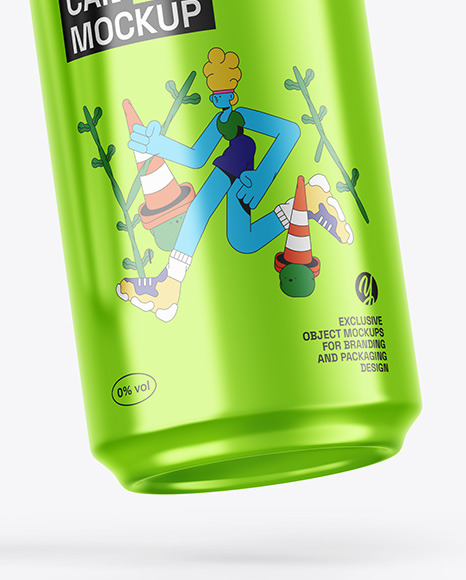 Two Glossy Metallic Cans Mockup