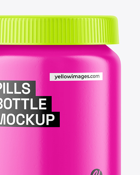 Ceramic Pills Bottle Mockup