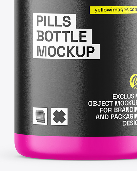 Ceramic Pills Bottle Mockup