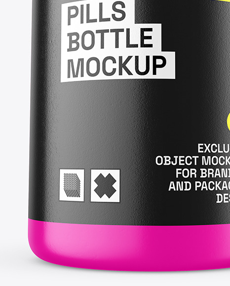 Ceramic Pills Bottle Mockup