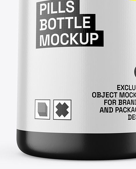 Ceramic Pills Bottle Mockup